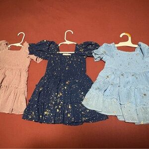 Ivy City co lot of 3 toddler dresses